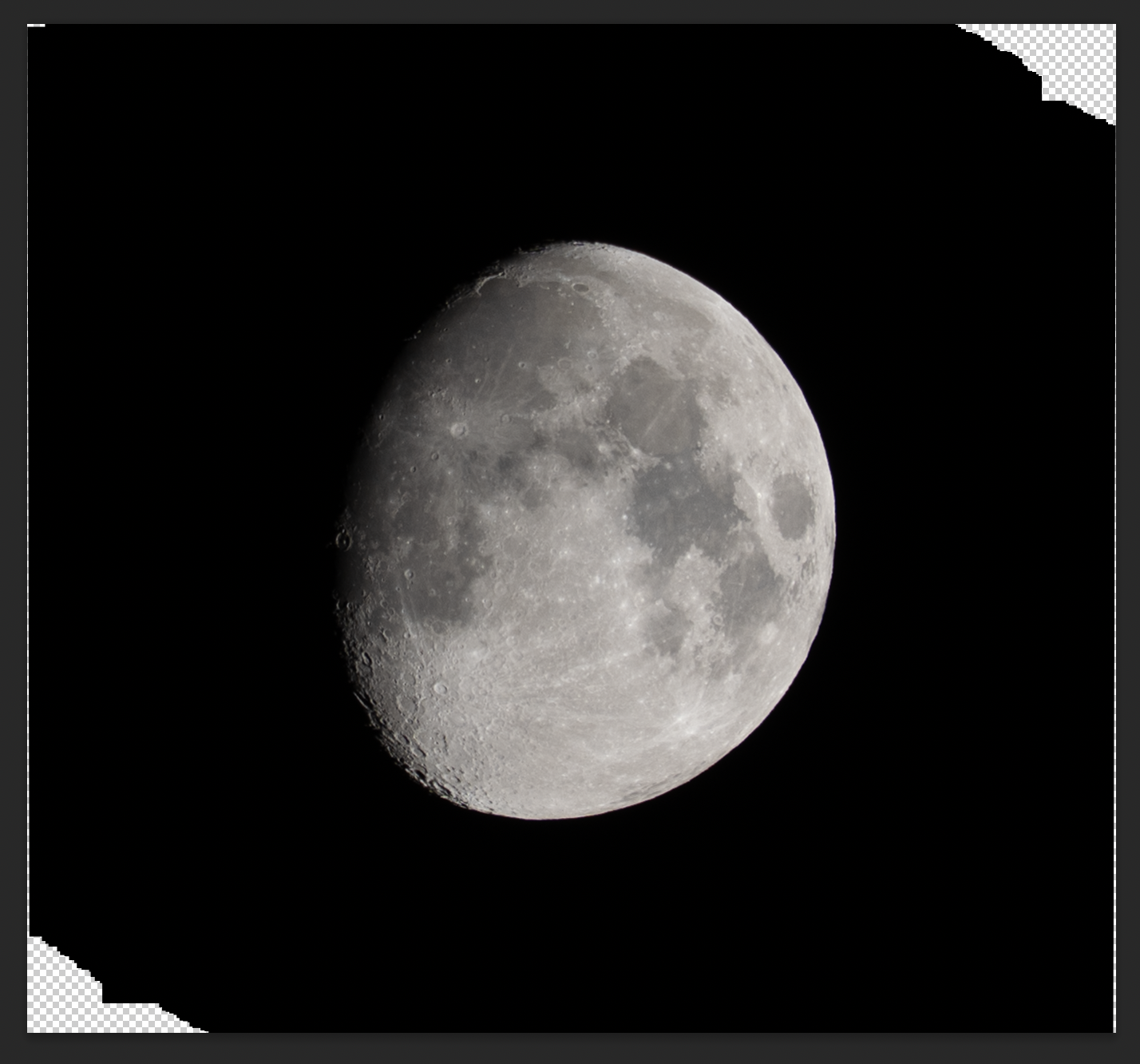 Aligned Moon layers in Photoshop