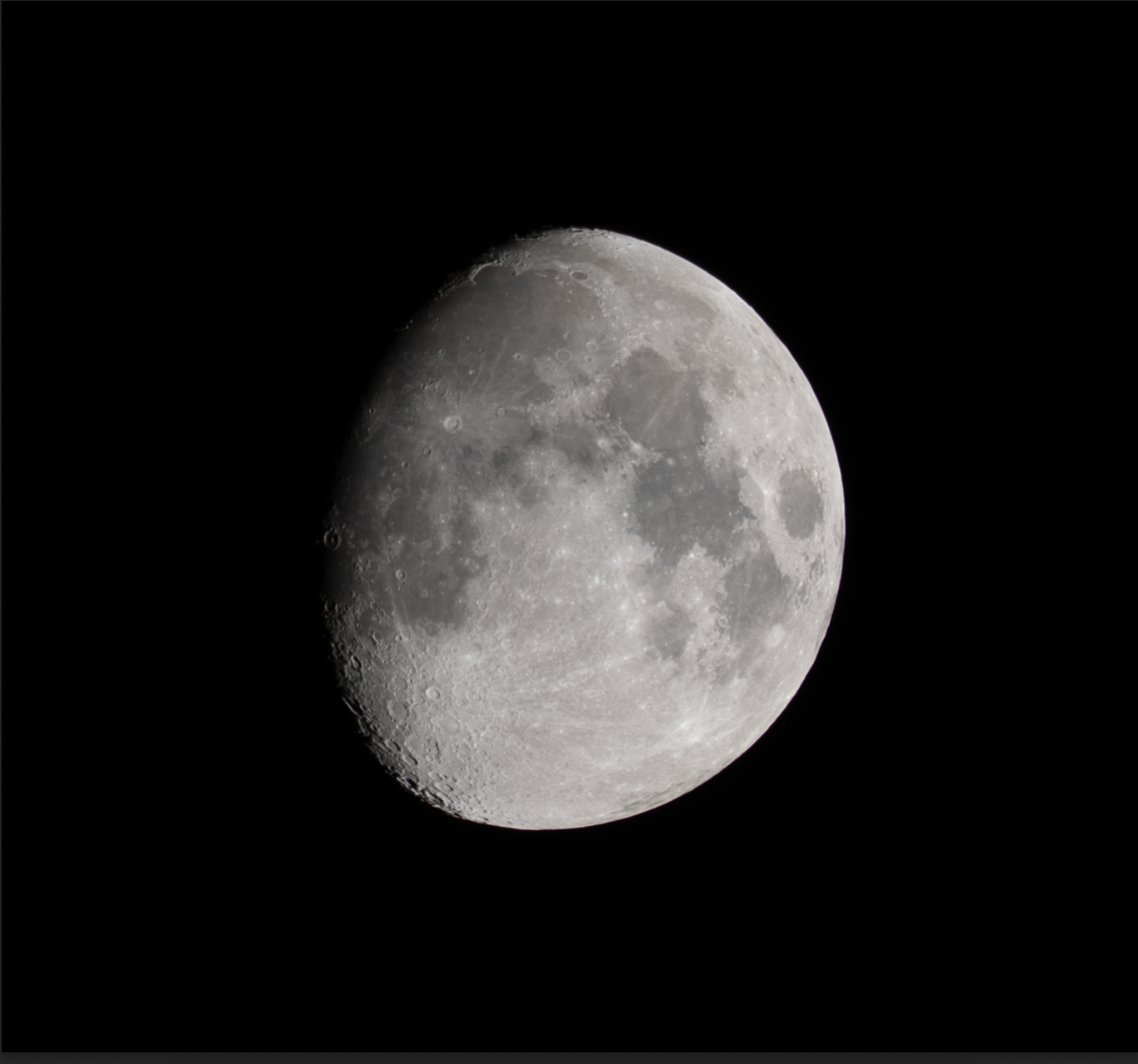 Moon file ready to return to Lightroom